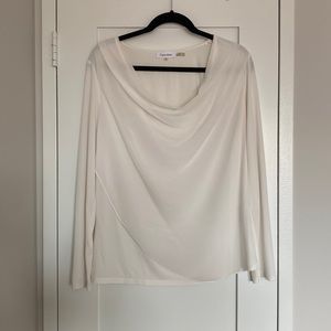 Calvin Klein Draped Cream Top